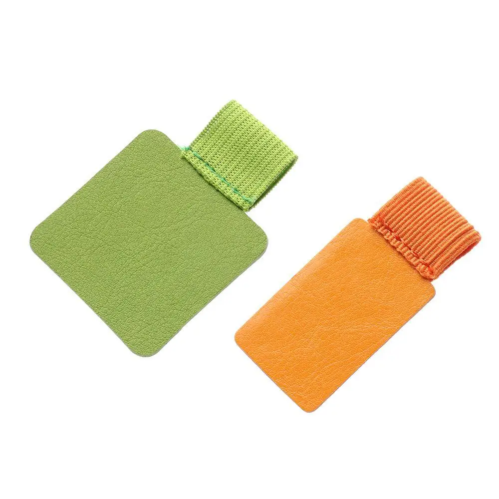 4 Pcs / Set Office Stationery Self-Adhesive Notebook Accessories Pencil Elastic Loop Pen Clips Leather Self-adhesive Pens Holder