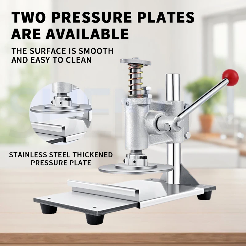 Pancake Press Machine Pizza Hand-Held Pancake Round Embryo Press Machine Manual Dough rounding machine Cake Press Machine