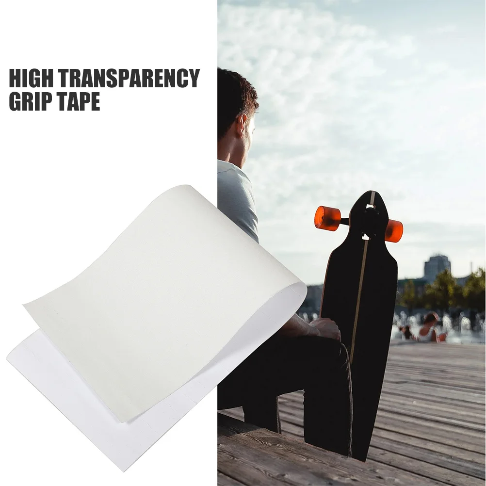 شريط لحام لوح التزلج الشفافية عالية الشفافية المضادة للانزلاق ذاتية اللصق ورق الصنفرة الشفاف لسلالم سكوتر سطح لوح التزلج #2