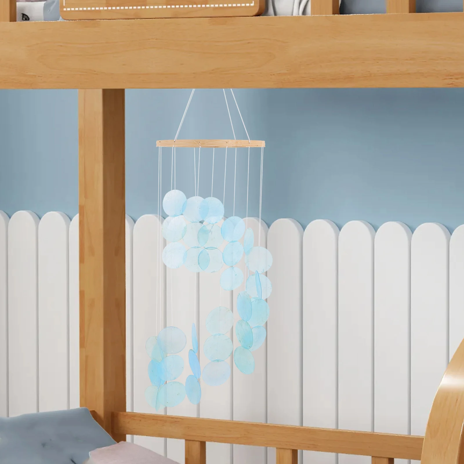 

Shell Wind Chime Ornament Bedroom Wall Decor Housewarming Accessories Memorial Windchime Bell Coastal Style Charm Beach Home