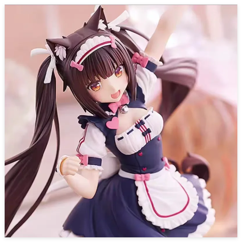 Nekopara Chocola Vanilla KO Figur, niedliche Charaktermodelle, Desktop-Ornamente, trendige Spielzeuge, Kawaii Garage Kit Chassis-Statue, Geschenk