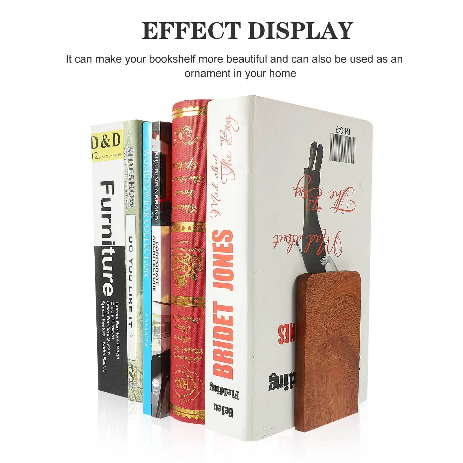 

2Pcs Wood Metal Base Bookends Desktop Book Holders Office Study Organizer Decorative Book Stands Bookends Metal Base Bookstand