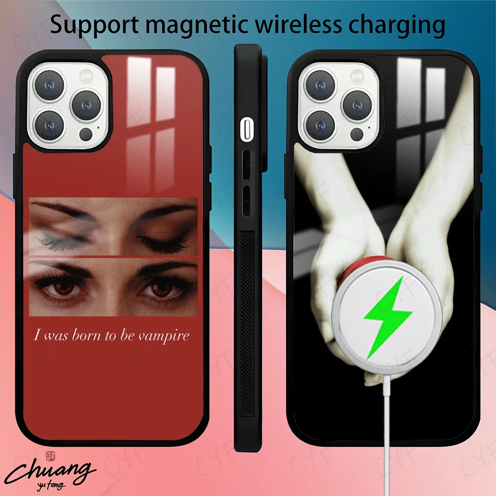 The T-Twilight Saga Eclipse Phone Case For iPhone 16 15 14 13 12 11 Pro Max Plus Mini Magsafe Mirror Wireless Magnetic Cover