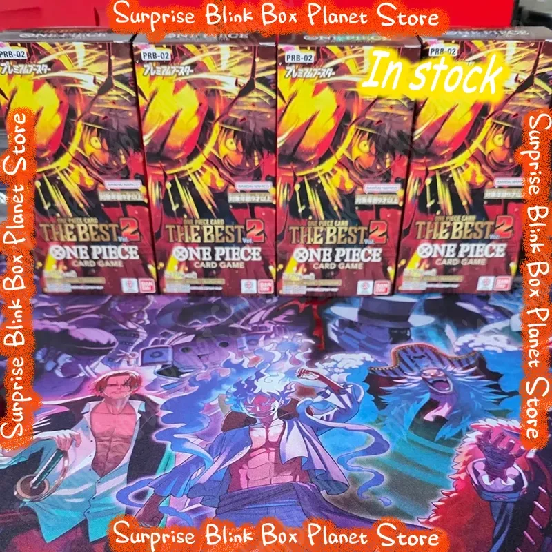 Paquete de Refuerzo Japonés Oficial One Piece TCG PRB02 Premium Best Vol.2, Caja Sorpresa de Cartas Coleccionables Oficiales de Namco, Regalo en Stock