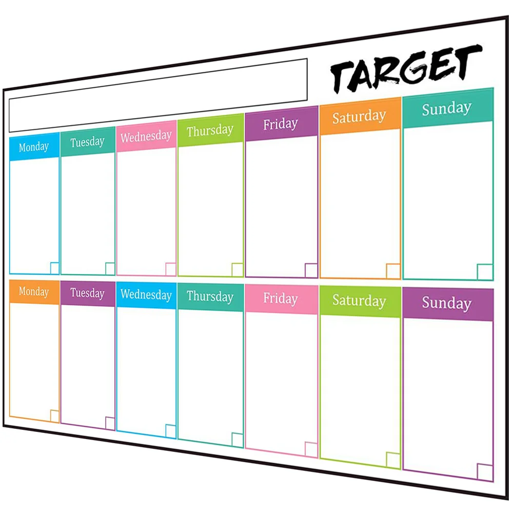 Weekly Dry Erase Calendar White Board Fridge Adhesive Refrigerator for Wall Stickers Decor