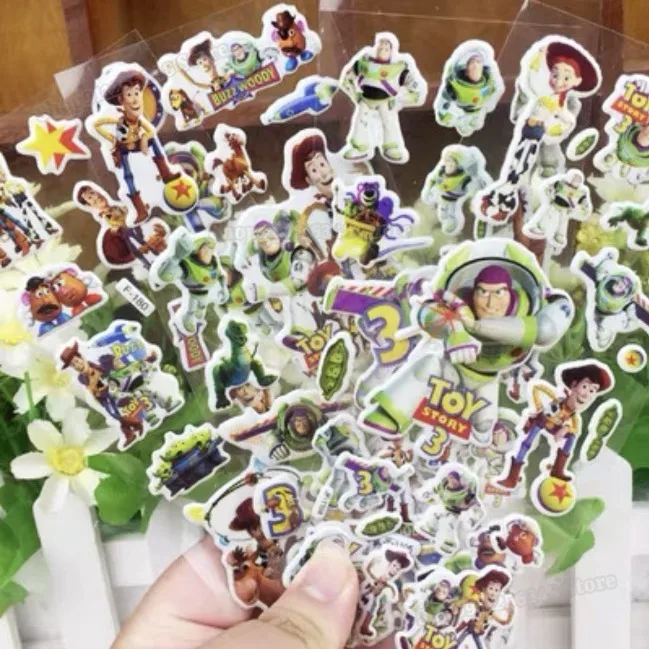 

Cartoon Toy Story Stickers for Kids 3D Bubble Patches Transparent Stiker Toys Disney Anime Figure Woody Buzz Lightyear Decals