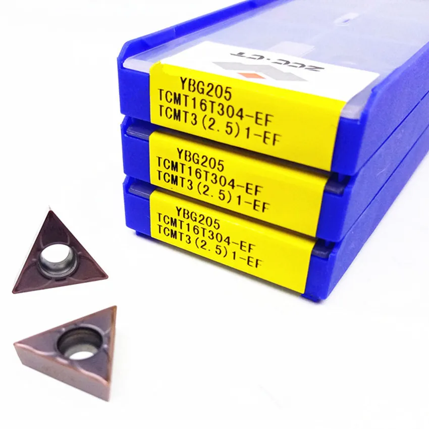 

TCMT16T304-EF YBG205/TCMT16T308-EF YBG205/TCMT16T304-EF YBG202/TCMT16T308-EF YBG202 TCMT16T3 ZCC.CT CNC carbide insert 10pcs/box