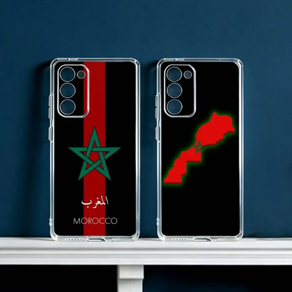 M-Morocco F-Flag  Phone Case For Samsung Galaxy S24 S25 S23 S22 S21 Plus S24 S25 Transparent Cover Case