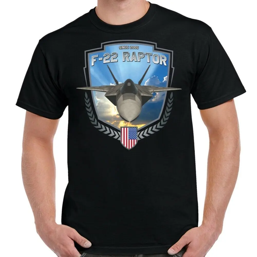 F-22 Raptor Stealth Tactical Fighter Aircraft T Shirt. New 100% Cotton Short Sleeve O-Neck Casual T-shirts Loose Top Size S-3XL