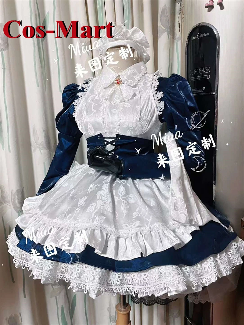 Cos-Mart [Customized] Anime Interspecies Reviewers Meidri Cosplay Costume Gorgeous Maid Dress Activity Party Role Play Clothing\\