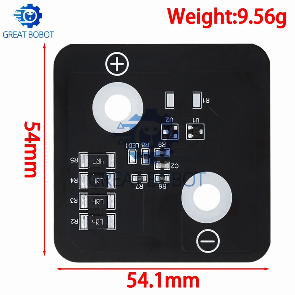 2.8V 3000F Super Capacitor Voltage Stabilization Protection Board 5.4*5.4cm Regulator Balance Board Super Farad Capacitor