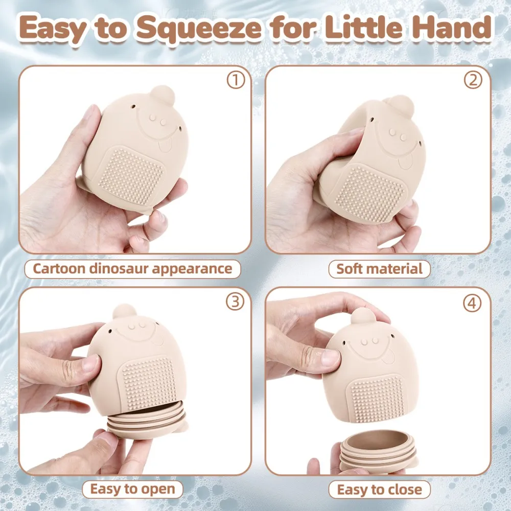 4 قطعة ألعاب الحمام الاستحمام لطيف ديناصور حمام سباحة الشاطئ لعبة الماء الكلاسيكية للأطفال لعب المياه الكرتون الحيوان بركة اللعب