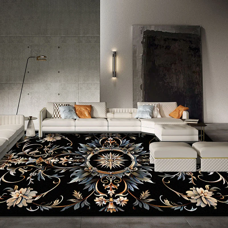 

Large Size Retro Rugs for Living Room Decoration Home Sofa Area Floor Mat Luxury Bedroom Cloakroom Non-slip Carpet Washable