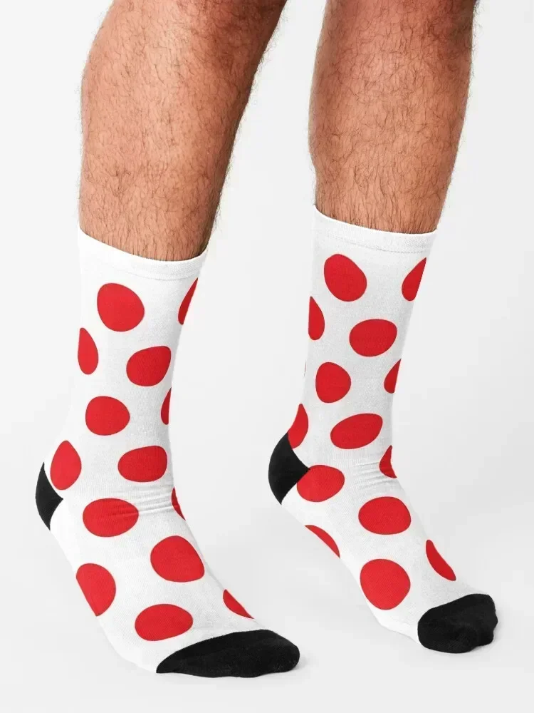 Polka Dot (KOM Jersey) Socks Antiskid soccer Sports hiking cycling Socks Ladies Men's