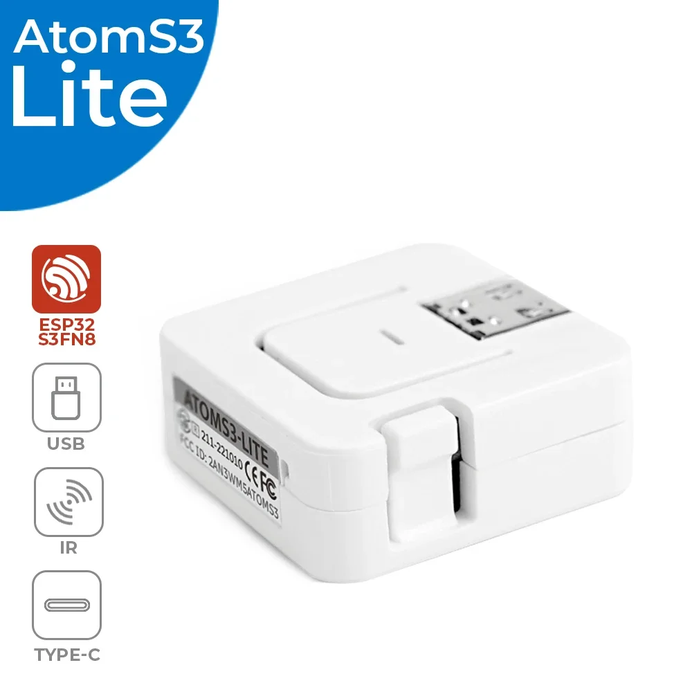 M5Stack AtomS3 Lite ESP32-S3 Development Board Mini IoT Controller 240MHz Dual Core 8MB Flash WiFi Bluetooth Arduino DIY Kit