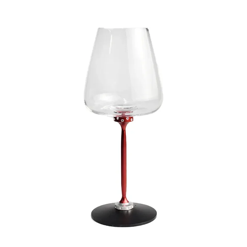Waltz rotating crystal glass red wine glass red bow tie light luxury gyro wine glass