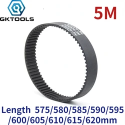 GKTOOLS 5M Width 10/15/20/25/30mm Closed Loop Rubber Timing Belt Length 575/580/585/590/595/600/605/610/615/620mm