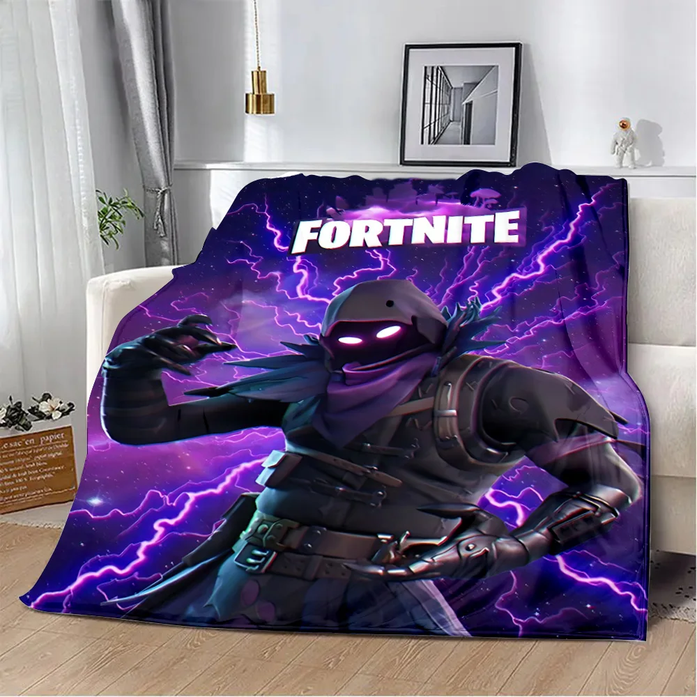 Printed Blanket Hot Game Design Picnic Blankets Warm Blanket Soft and Comfortable Blanket Home Travel Birthday Gift-F-FORTNITES