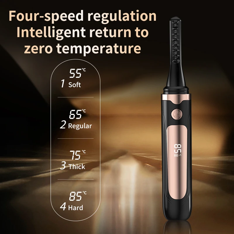 Portable mini Electric Eyelash Curlers Rechargeable  Makeup Anti-scald Fast Heating Handheld Eyelash Curler Ideal Gift