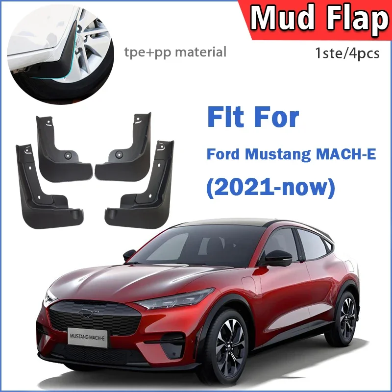 

2021 2022-2025 For Ford Mustang Mach-E Mach E Mud Flap Guards Splash Mudguard Fender Mudflaps Car Accessories Front Rear 4pcs