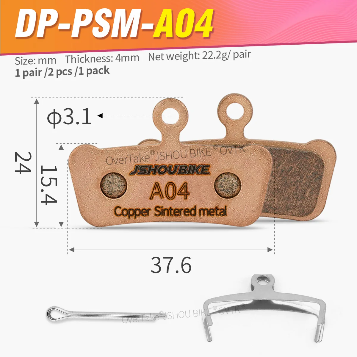 AliExpress JSHOU BIKE JSHOUBIKE Sintered Metal hydraulic brake pads for SRAM G2 Guide Ultimate, RSC, RS, R Avid X0 Trail Elixir Trail, Ultra Class