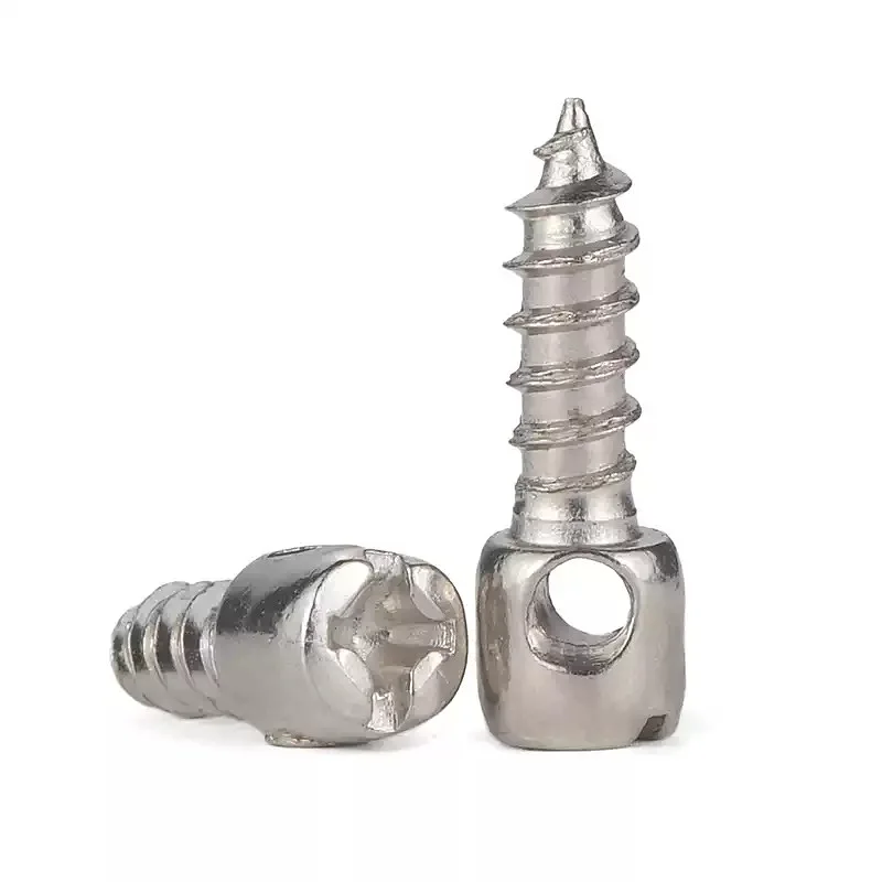 M4 Carbon Steel-Nickel Plated Self Tapping Screws With Holes for Sheet Metal and Electrical Enclosures