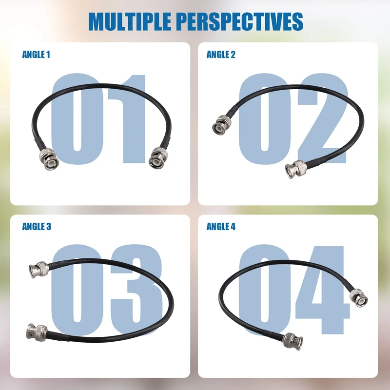 RG58 BNC ذكر التوصيل إلى BNC ذكر التوصيل تجعيد موصل اقناع كابل قافز سلك راسم الذبذبات إشارة الخط