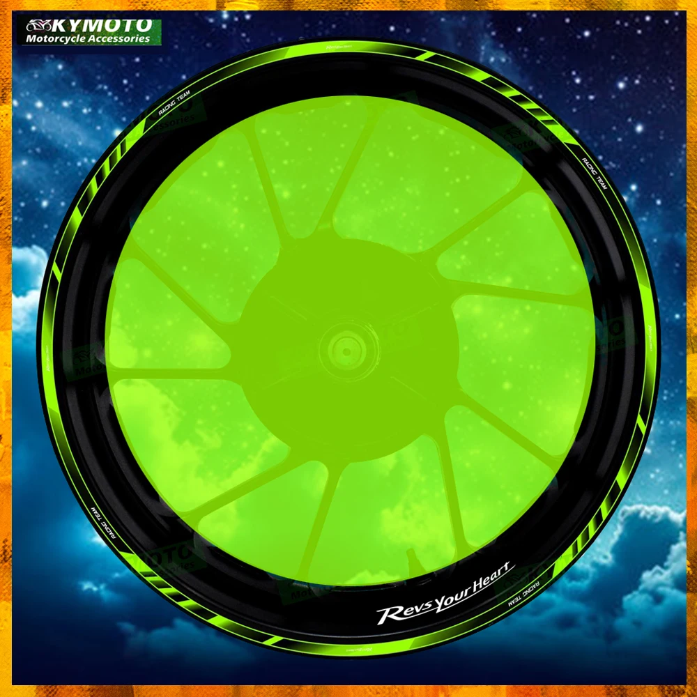 

For RACING TEAM reflective motorcycle wheel 17 inch sticker fairing hub decal rim stripe tape decal sticker decoration
