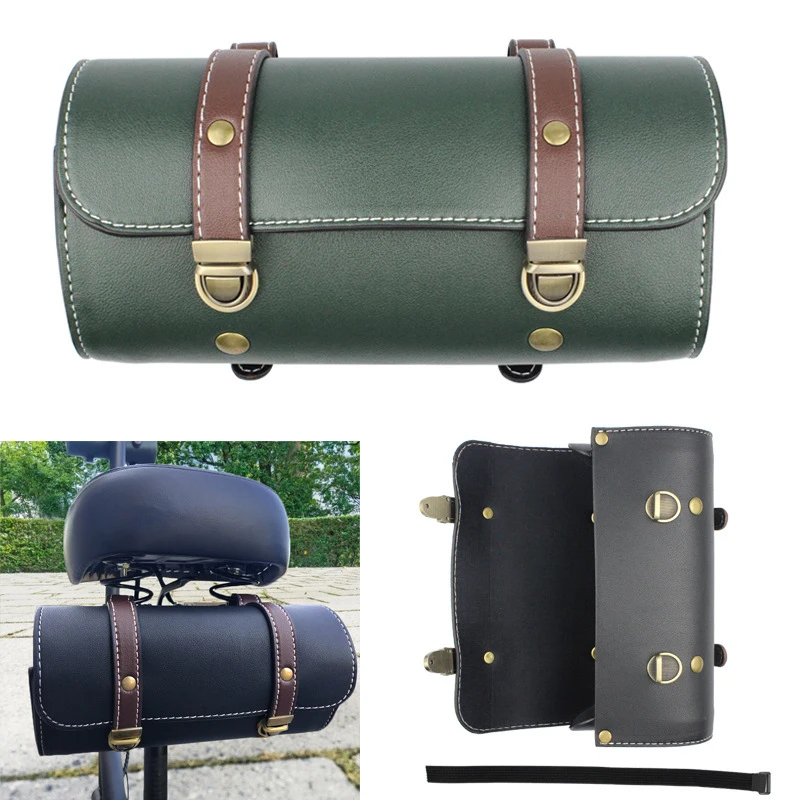 

Motorcycle Bag Saddlebags PU Leather Front Fork Tail Tool Bag Luggage For Harley Chopper Bobber Cruiser Sportster XL 883 1200