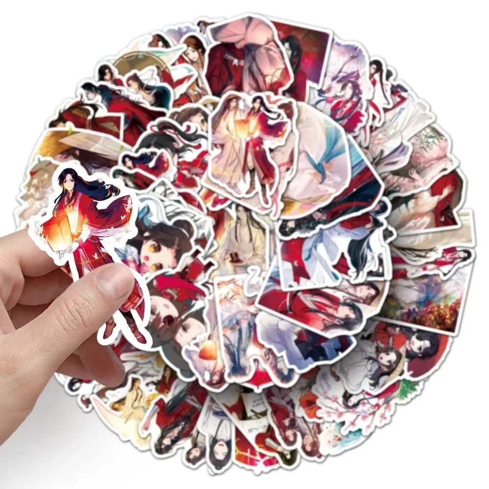 Imagem -04 - Anime Adesivos Decoração Mala Scrapbooking Laptop Telefone Papelaria Criança Pacote de Decalque Tgcf 10 Pcs 58 Pcs