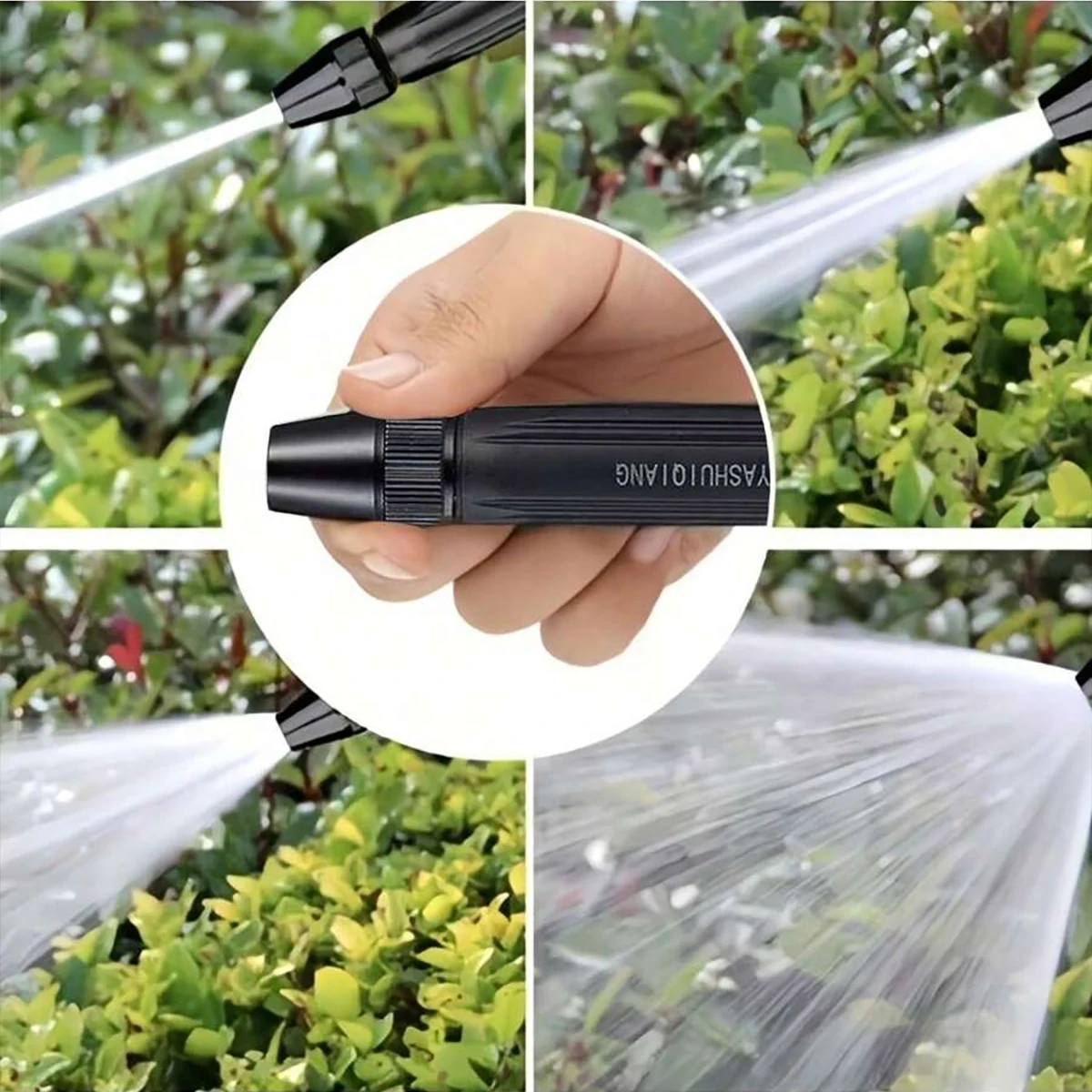 3/2/1-teiliges Set Haushalts-Hochdruck-Autowaschpistole (Kunststoffmaterial) mit Clip, mit Verstärkerdüse, Hochdruck-Haushalts-Autowasch-Gartenschlauchsprüher, zum Waschen, Bewässern und Reinigen des Gartens – Detail 5