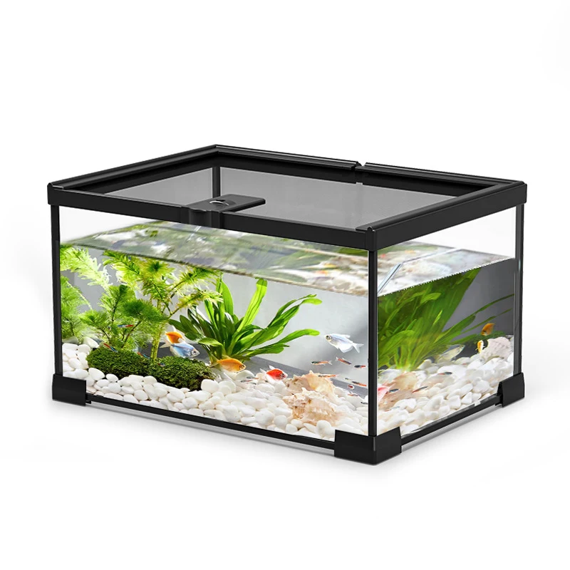 

Transparent Terrariums Reptile Amphibians Ecological Tank Small Pet Habitat Cage Glass Breeding Box for Fish Gecko Turtle