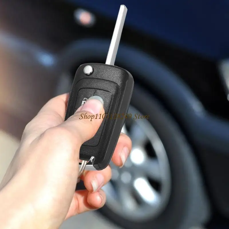 N5KD Vehicle Foldable Case Folding Car Case Shell Replacement Enhances Durability for Round Emblems Car Keys