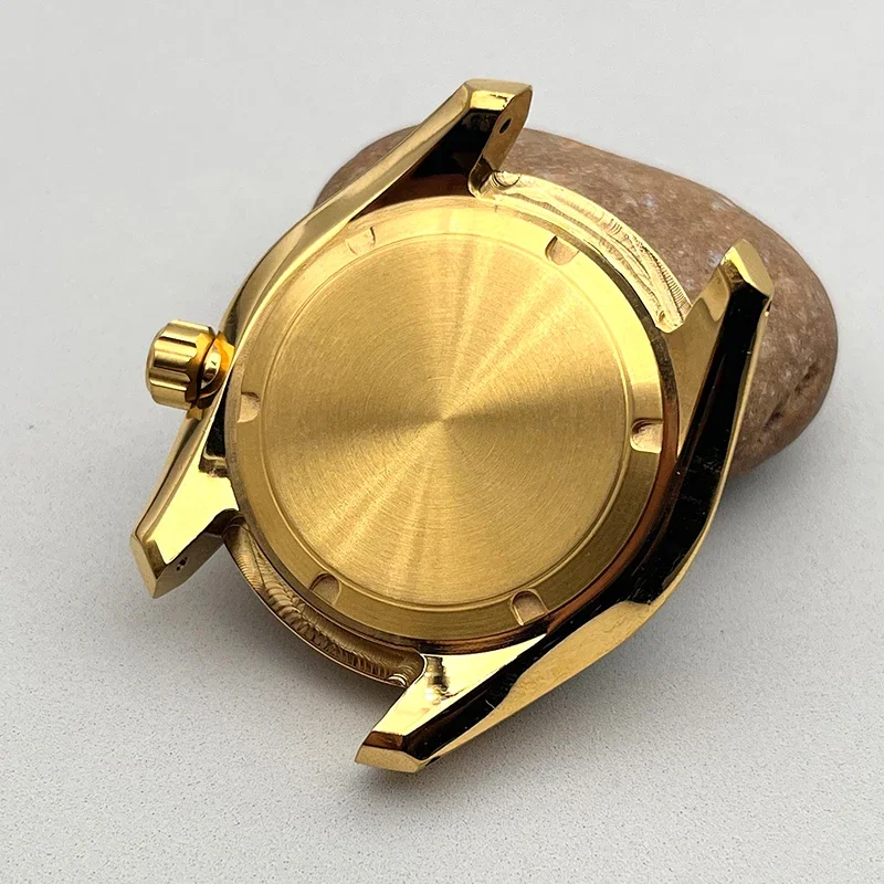 NH34 NH35 NH36 Brushed Polished Gold Watch Cases Sapphire Glass Fits Seiko SPB185 SPB187 Movement Watch Repair Replace Parts