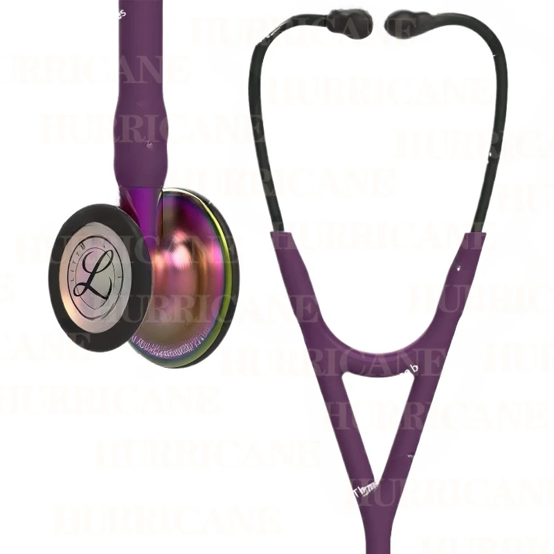 6205 3M Littmann Cardiology IV Stethoscope, 6205, plum tube, rainbow chestpiece violet stem