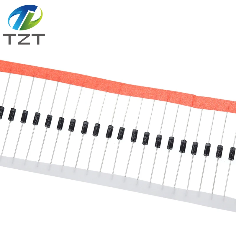 TZT 100PCS 1N5817 1N5819 1N5399 1N4937 1N4004 1N4001 1N4007 UF4007 HER107 FR207 FR157 FR107 RL207 voor spanningsregelaar module