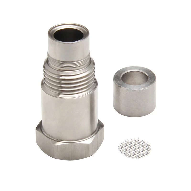 

Durable 1PC Oxygen Sensor Adapter Silver Stainless Steel Oxygen M18*1.5 O2 Holes Sensor Spacer Adapter Bung Catalytic Converter