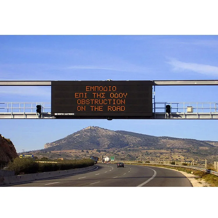 Road Traffic LED Variable Message Sign EN12966 Standard NTCIP ITS VMS LED Display Full Color LED Sign Traffic