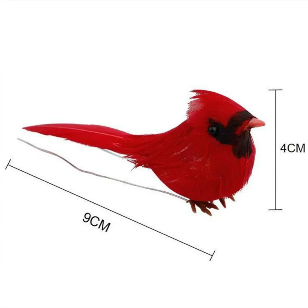 Robin Bird Decoration Artificial Feather Bird Craft Ornament Simulation Little Robin Bird Outdoor Garden Ornaments Decoration