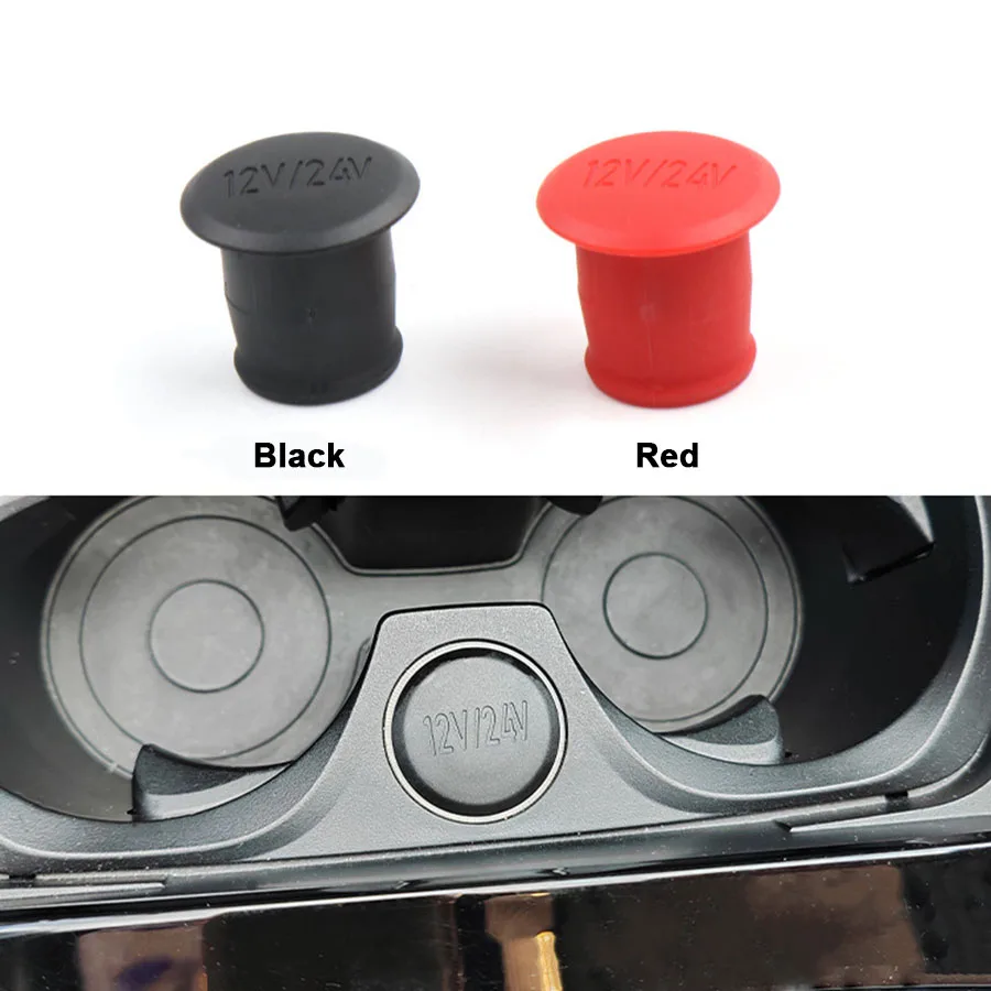 Car Universal Cigarette Lighter Cap Waterproof Anti Dust Plug Cover Sleeve Caps ABS Cigarette Lighter Case Red Black 61349392052