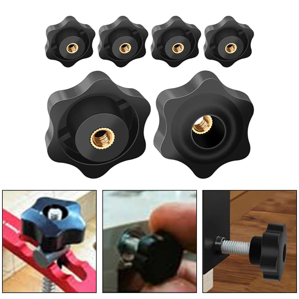 Effortless Screwing Industrial Equipment Plastic Star Nuts Knob Grip Screw Easy To Install Industrial Equipment