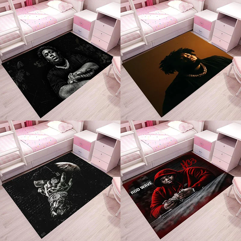 Rapper R-Rod W-Wave Printed Carpet Non -slip carpet kitchen mat carpets for living room bedroom decor Welcome Rug