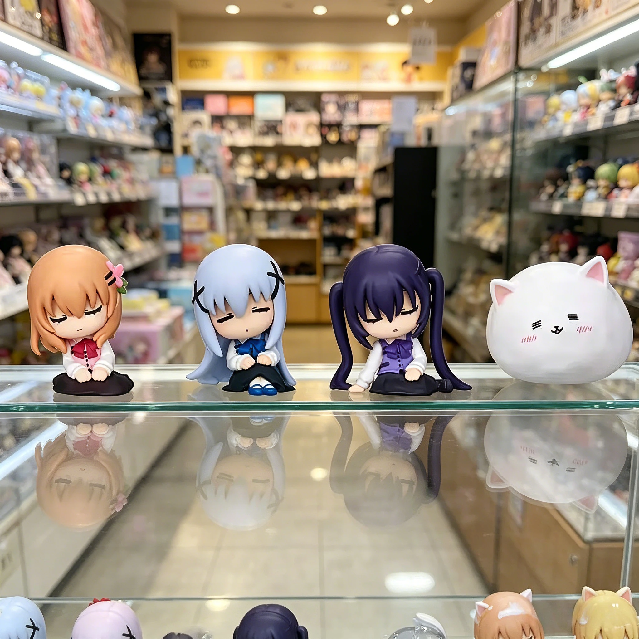 Juguetes originales en cápsula kawaii Shoulder-Zun Fig Is the Order a Rabbit? Figuras de anime de chicas de la colección Cocoa Chino Rize gacha.