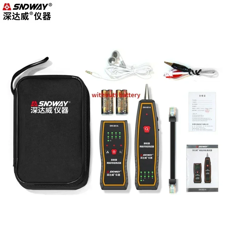 Premium Stable SNDWAY Network Line Finder SW801B/801A Network Cable Telephone Cable Electrician Network Line Testertool22