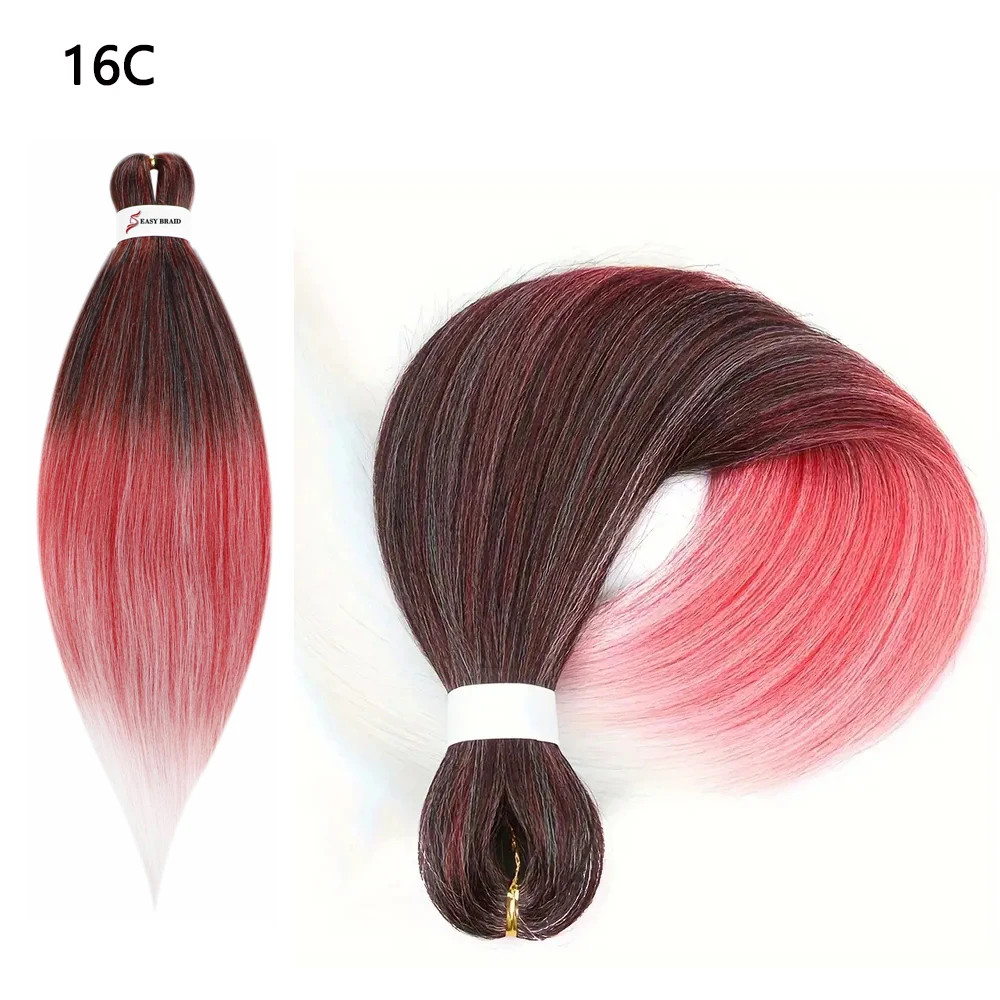 Capelli intrecciati Estensioni dei capelli pre-allungati da 26 pollici per trecce afro all'uncinetto Capelli finti sintetici Fai da te Opzione multicolore Treccia jumbo