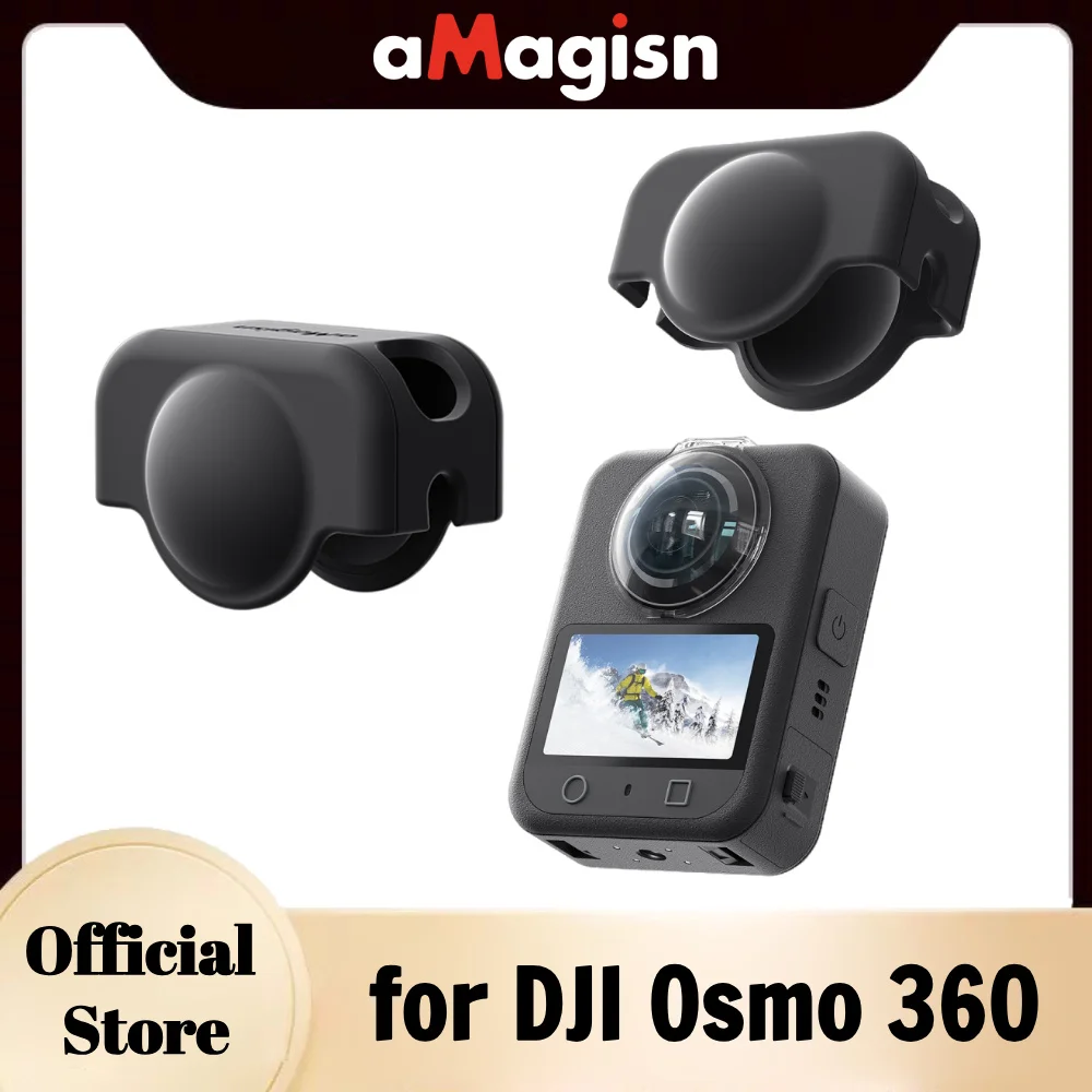 

aMagisn Silicone Lens Cover for for DJI Osmo 360 , Shockproof Protector Anti-Drop Lens Cap for Osmo 360 Protection Accessories