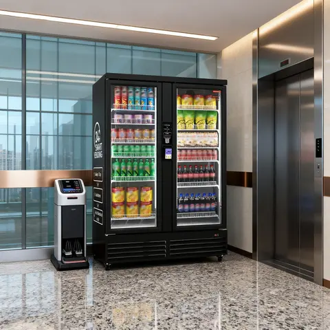 Dual Temperature Vending Machines Hot Cold Drink Smart Machine For School Mall Office Daily Retail