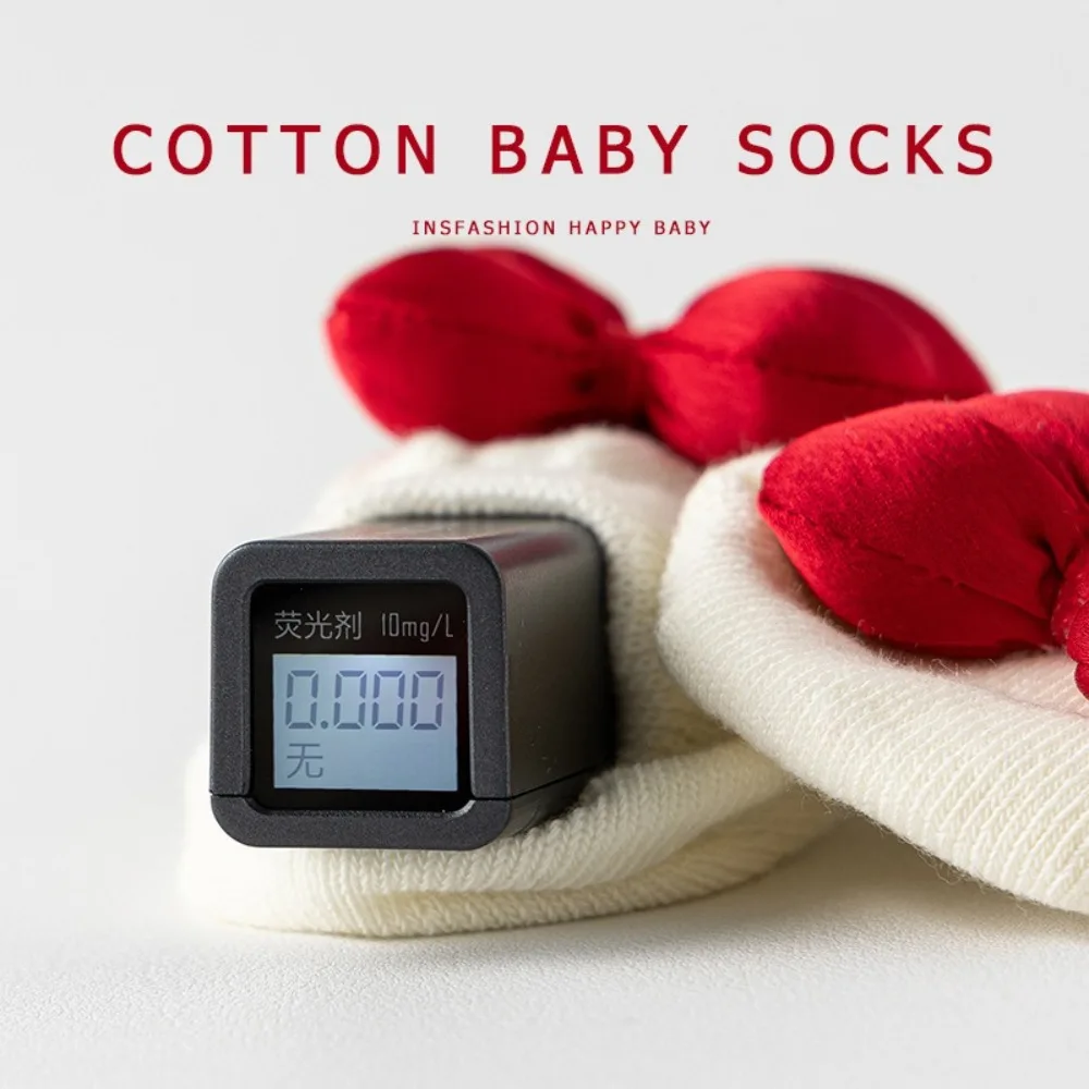 

Newborn Kids Socks High Quality Cotton Red Bow New Year Girls Boys Warm slippers 0-3years Children Sock Christmas Gifts