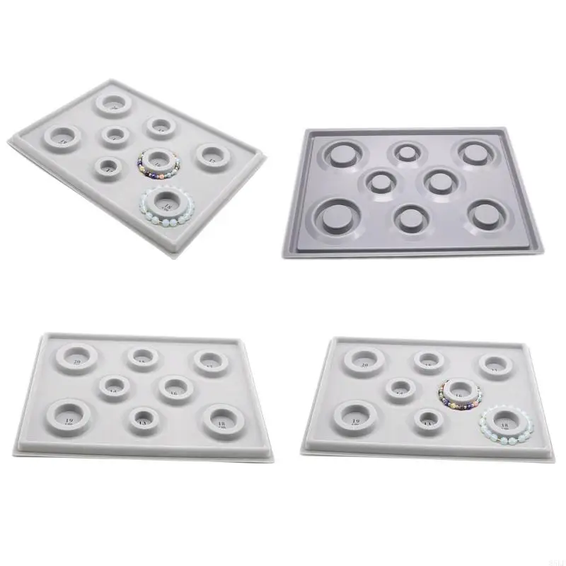 85LF 2Pcs Gray Flock Beads Tray Design Boards DIY Beading Bracelet Jewelry Tools