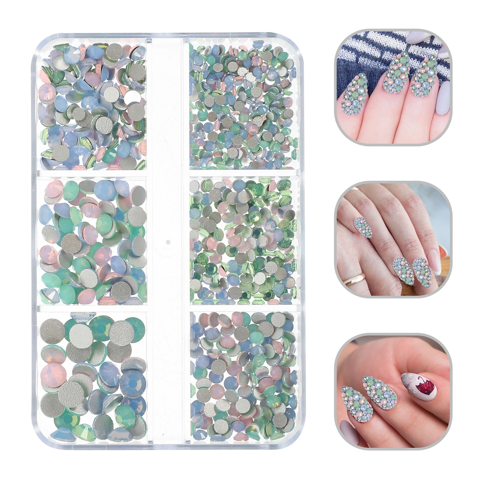 

1 Box Water Rhinestone Art Charms Flatback Manicure Supplies Diy Nail Charms Decorative Accessories For Phone Case Smartphone